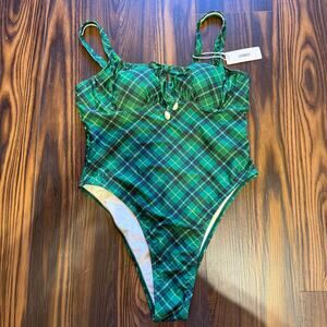 NWT Seamolly One Piece Swimsuit Tie Front Size L
